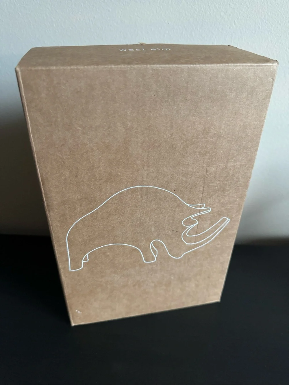 West Elm Mid-Century Brass Animal Stocking Holder Rhino BNIB